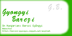 gyongyi barczi business card