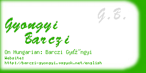 gyongyi barczi business card